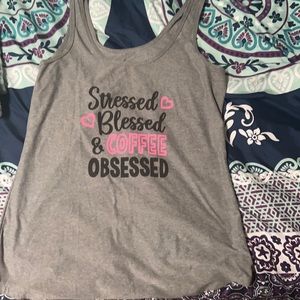 Grey Graphic Tank Top